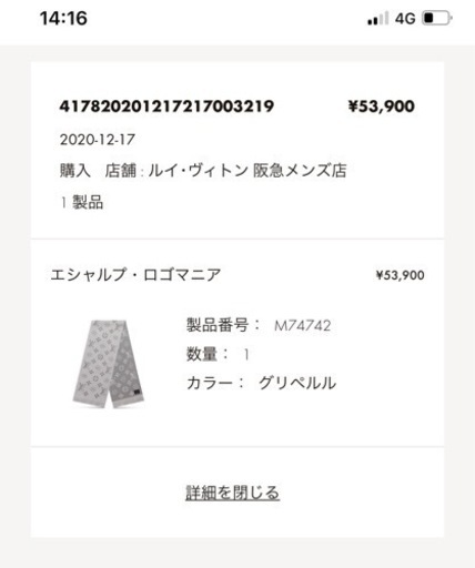 エシャルプ・ロゴマニア　ルイヴィトン　マフラー　正規店購入品