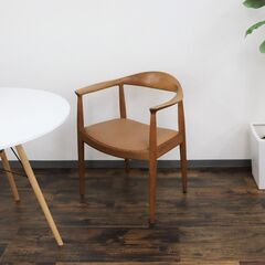 【ヤ取終了9/16】≪J629ジ≫Hans J.Wegner/ハンス・J・ウェグナー The Chair/ザ・チェア PP MOBLER 95 オーク材/本革 希少/レア ヴィンテージ/インテリア