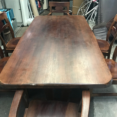 取引場所　南観音　V2209-200 値下げしました　ダイニングテーブル　イス6脚セット　キズ有り