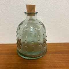 ガラスビン　コルク　置物　レトロ　ガラス　花瓶