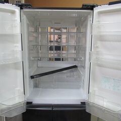 1ヶ月保証/冷蔵庫/6ドア/大型/フレンチドア/観音開き/ブラウン/自動