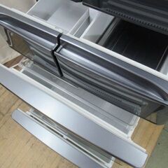 1ヶ月保証/冷蔵庫/6ドア/大型/フレンチドア/観音開き/ブラウン/自動