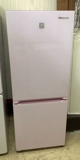 Hisense/ハイセンス 2ドア冷蔵庫 154L HR-G1501KP 2018年製 ピンク
