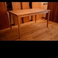 クリのアンティーク仕上げ 無垢ダイニングテーブルセット