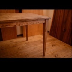 クリのアンティーク仕上げ 無垢ダイニングテーブルセット