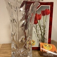 イタリア産　高純度クリスタル花瓶　新品