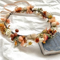 花かんむり ペット ドール(お人形)ベビー キッズ 花嫁 七五三 ハーフ