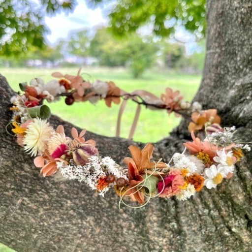 花かんむり ペット ドール(お人形)ベビー キッズ 花嫁 七五三 ハーフ