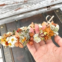 花かんむり ペット ドール(お人形)ベビー キッズ 花嫁 七五三 ハーフ