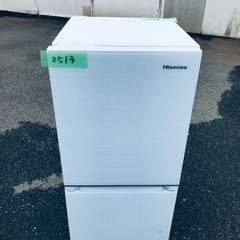 ①✨2021年製✨2513番 Hisense✨ノンフロン冷凍冷蔵庫✨HR-G13B-W‼️