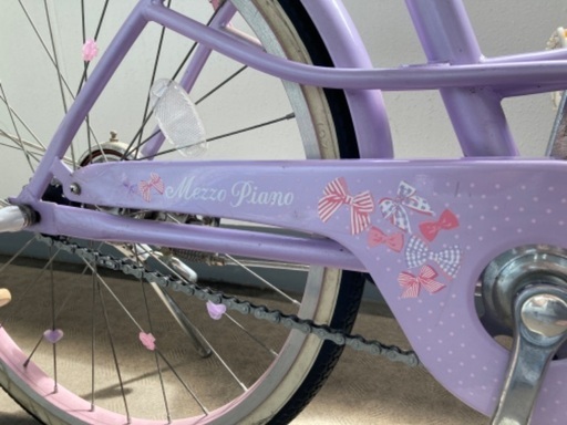 メゾピアノ mezzo piano 自転車 子供用 パープル 22インチ サイクル