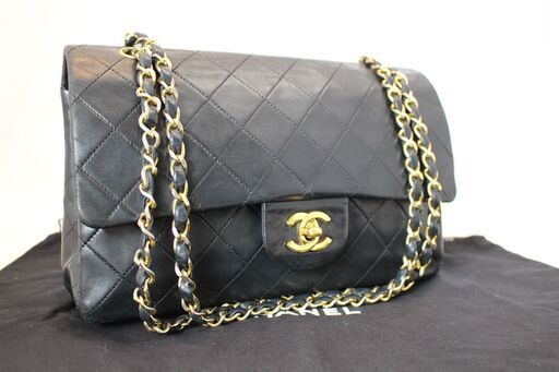 CHANEL　シャネル マトラッセ 25 Wチェーン ショルダー バッグ ラムスキン ブラック A01112 Wフラップヴィンテージ Matelasse 25 Bag