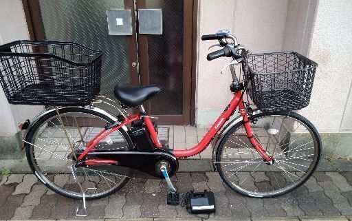 Panasonic[ViVi DX]26吋 電動アシスト自転車 16Ahバッテリー+充電器(レッド)