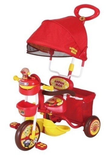 美品★アンパンマン三輪車デラックス★