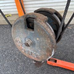 日立　電動ホイスト　天井クレーン　電動トロリー付き　ホイスト　ウインチ　0.9ｔ　900kg　吊り上げ　移動　HITATHI　引き取り限定　滋賀