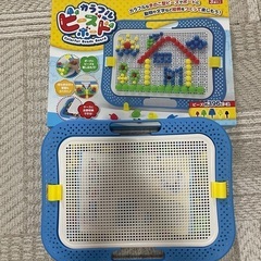 知育玩具 カラフルビーズボード モンテッソーリ