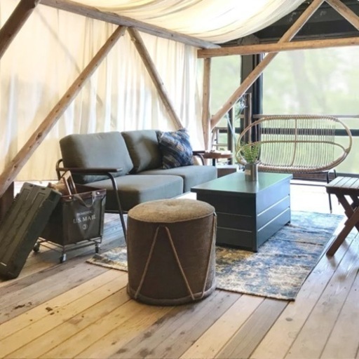 定価七万の2人掛けソファー／スチール／帆布／デニム／合皮