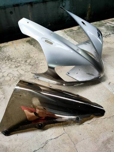 ヤマハ YZF-R1 2003 フロントアッパーカウル＆スクリ－ンセット