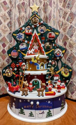 豪華♪木製クリスマスツリー✦Xmas✶WOOD Advent Calendar✶約56×33×17㎝