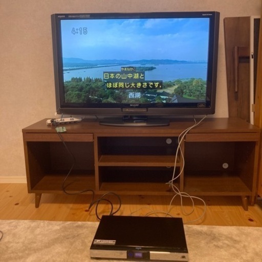 SHARP 液晶テレビ、BDレコーダー、テレビ台3点セット