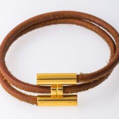 エルメス】HERMES トゥルニス レザーバングル 品番h21-267