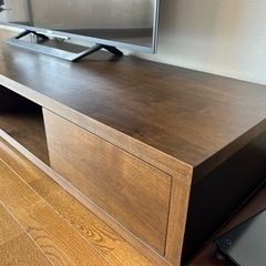 ローテレビ台 完成品 収納付 ウォールナット