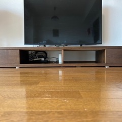 ローテレビ台 完成品 収納付 ウォールナット