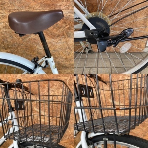 イオンバイクCADALORA 白 シティサイクル27inc  6段ギア 買物 街乗り
