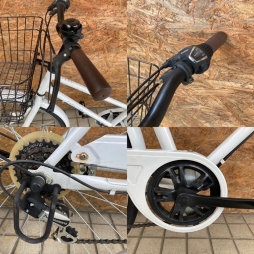 イオンバイクCADALORA 白 シティサイクル27inc  6段ギア 買物 街乗り