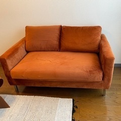 受け渡し予定者決定【ベルベット生地】2人掛けソファ