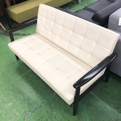 カリモク60 Kチェア 2シーター アイボリー