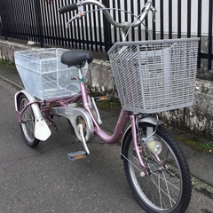 ＜整備・良品＞ブリジストン 三輪車 ピンク系・前輪タイヤ、スポーク全て新品に交換。 サドル、ペダルも新品交換。洗車済みでピカピカです♪