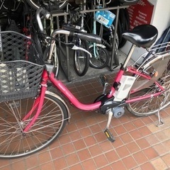 26インチ　Panasonic電動アシスト自転車　ピンク色
