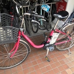 26インチ Panasonic電動アシスト自転車 ピンク色