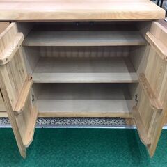商談中【愛品館八千代店】サイドボード　天然木天板