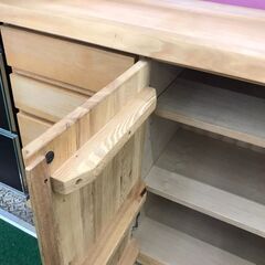 商談中【愛品館八千代店】サイドボード　天然木天板