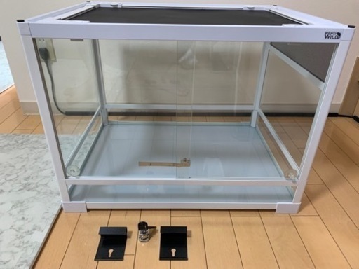 爬虫類　小動物　飼育ゲージ　ガラス　パンテオン　6045パネルヒータ付き