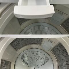 地域限定送料無料　超美品【 HITACHI 】日立 ビートウォッシュ 洗濯8.0㎏ 全自動洗濯機 ナイアガラビート洗浄 自動おそうじ BW-V80C