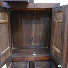 階段チェスト 5段  和タンス(右下がり 左上がり) チーク材 古木 小物収納 箪笥 収納 木製 多引き出し 和室 チェスト 飾台 検) ロイズ アンティークス■幅96×奥行20×高さ79.5㎝■近隣配送無料 買取帝国 朝霞店