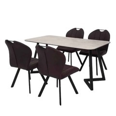 美品！セラミック天板ダイニングテーブル　グレー 大理石調