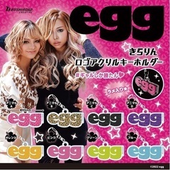 【ネット決済・配送可】即決★ガチャ egg きらりんロゴアクリル...