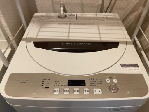 シャープ　洗濯機　2018年製　ES-GE4B