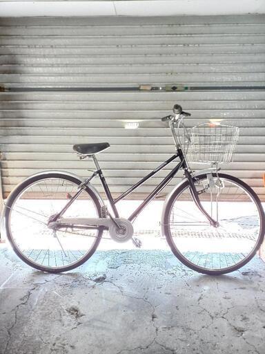 自転車中古 MARUKIN keymest 内装3段変速 ステンレスカゴ鍵付き タイヤ 