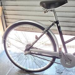 自転車中古 MARUKIN keymest 内装3段変速 ステンレスカゴ鍵付き タイヤ