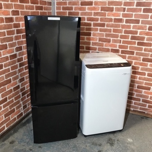 関西無料配送地域拡大‼️国産家電セット♪168L冷蔵庫　7kg洗濯機