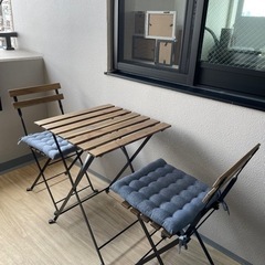 ［3点セット］IKEA テルノー　野外用テーブル　