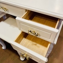 売約済み】 リボン取っ手のエレガントドレッサー＆スツールセット