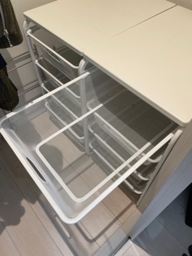 IKEA ALGOT (４段)　4台セット 廃盤】IKEA ALGOT アルゴート4段 メッシュバスケット（天板付き