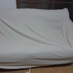 値下げ 9月～10月まで 合皮 3人用ソファー&カバー付