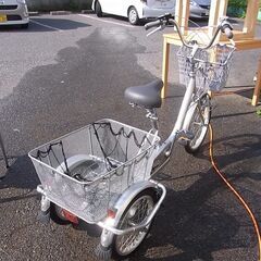 売約済　ナチュラルフロー 三輪自転車 TCQ-20/163NF 20/16インチ 前後バスケット ３段変速